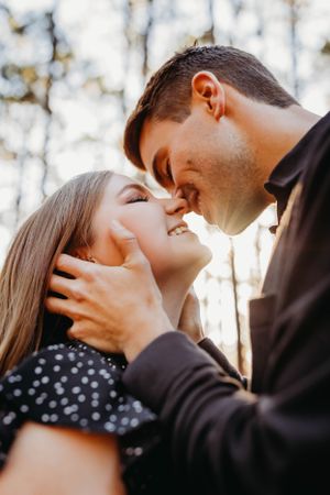 A stunning photo of a couple surrounded by wildflowers in New Haven, Connecticut