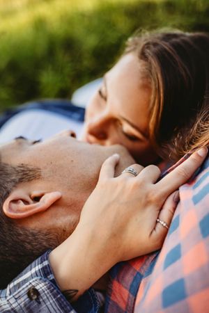 Breathtaking couple photo in a sun-kissed meadow in North Haven, CT