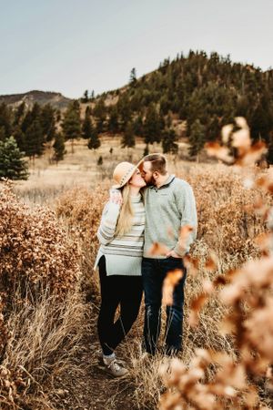 Dreamy couple photos in a wildflower field in New Haven, Connecticut