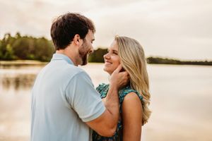 Stunning couple photography session in a vibrant flower garden near North Haven, CT