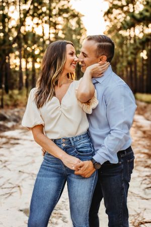 A stunning image of a couple surrounded by lush greenery in New Haven, Connecticut