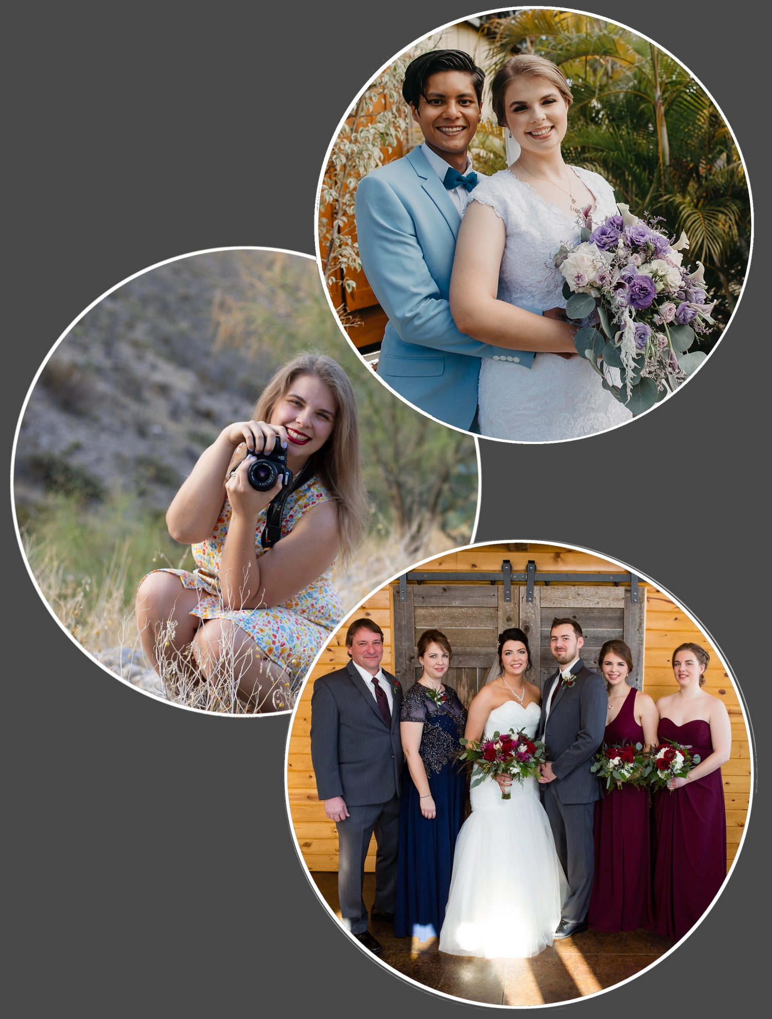 Photographer with husband, family and her camera