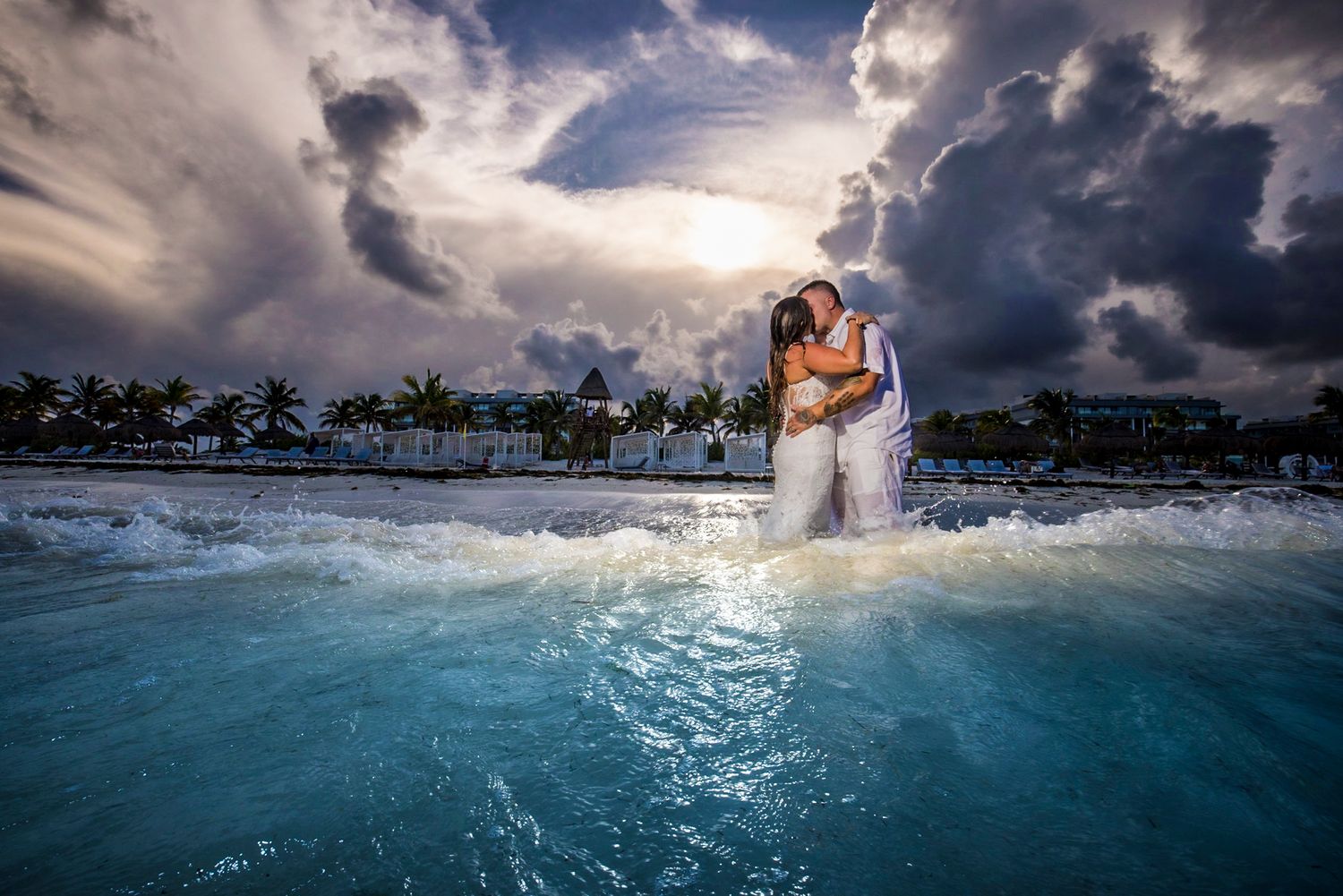 majestic resorts weddings, photographing a trash the dress