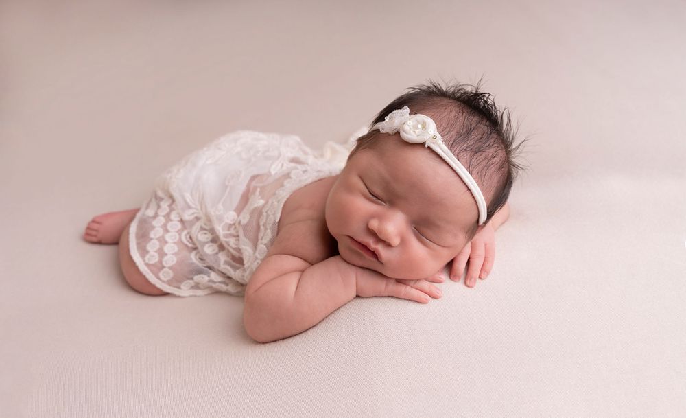simple posed on baby's hand