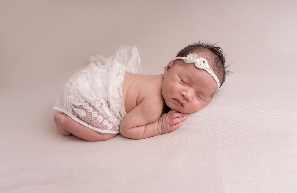 simple posed on baby's hand