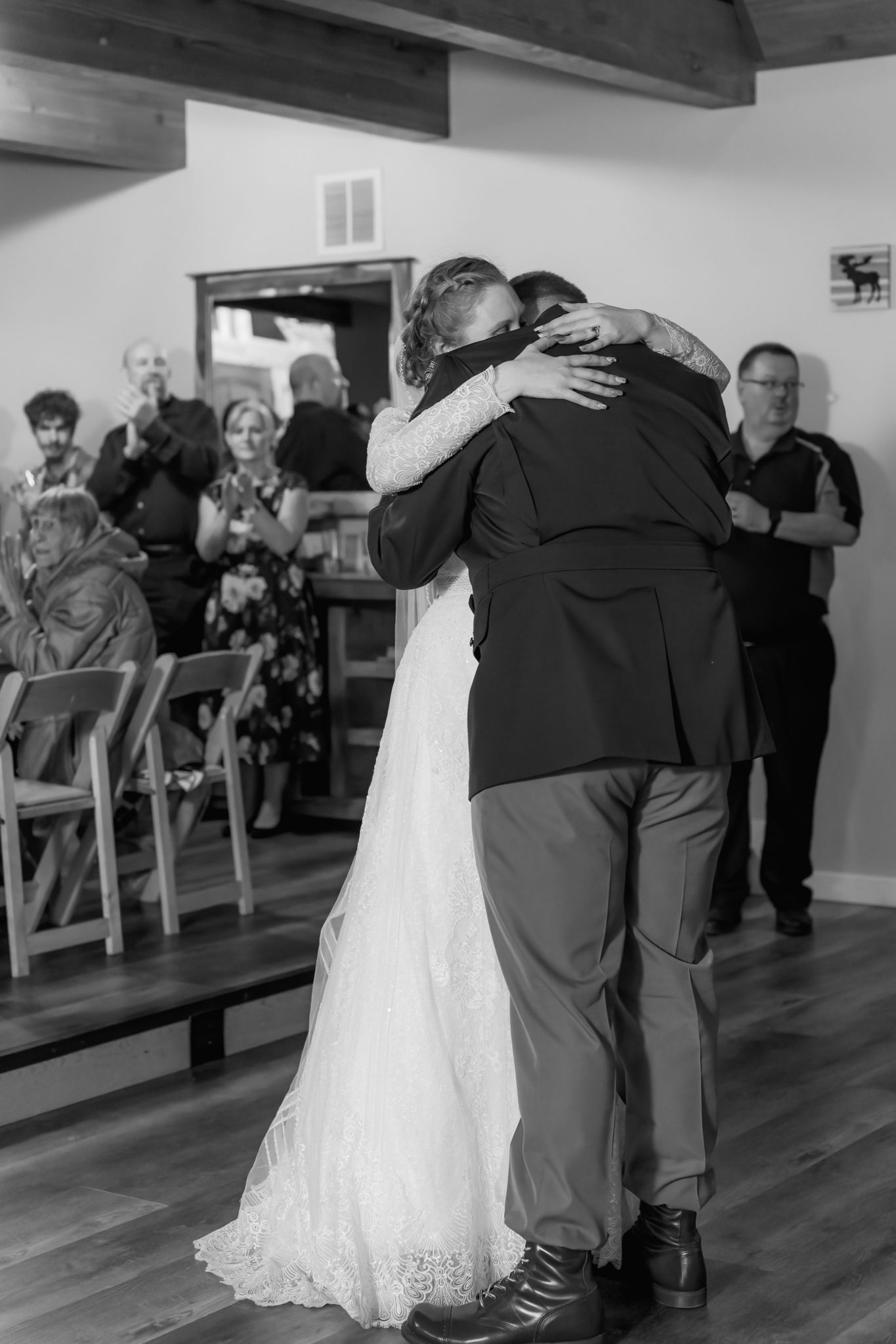bride and groom dance