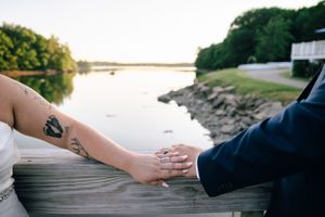 bride and groom artistic shot seacoast NH