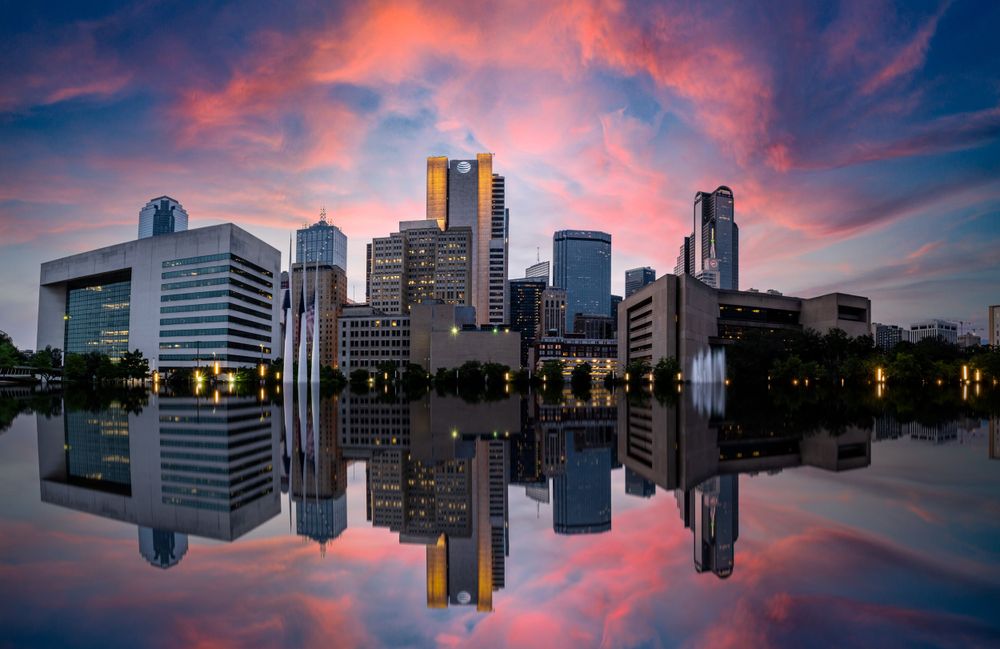 Downtown Dallas at Sunset