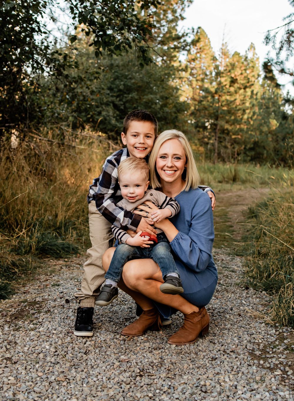 mom and her boys