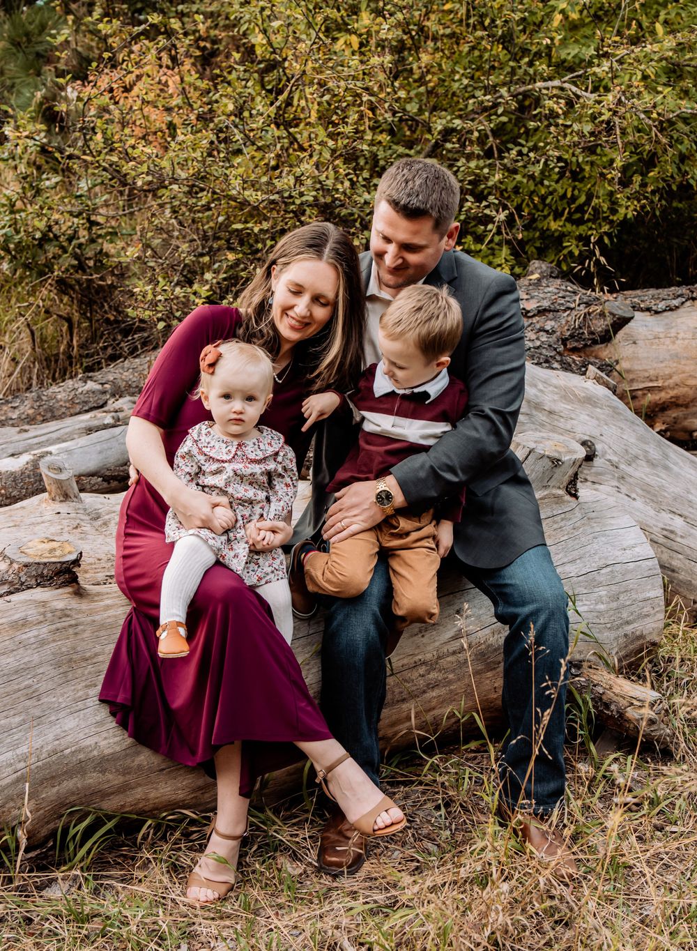 family laughing at george anderl park