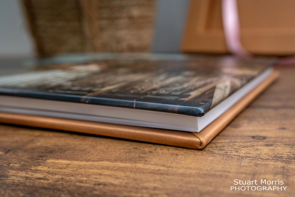 Italian hand-made Wedding Album Ruthin Castle Stuart Morris Photography