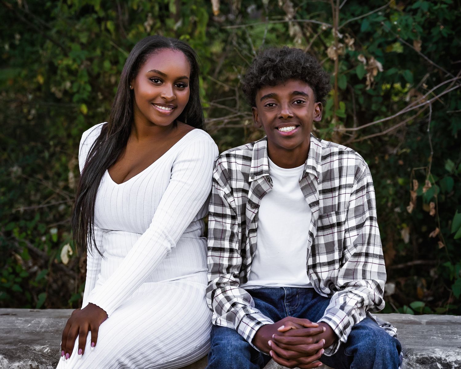 brother and sister portrait