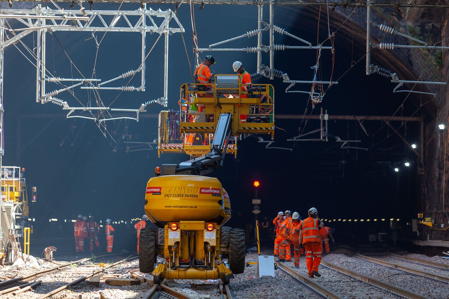 Construction photograph of Railway mewp, Liverpool Lime Street Railway station