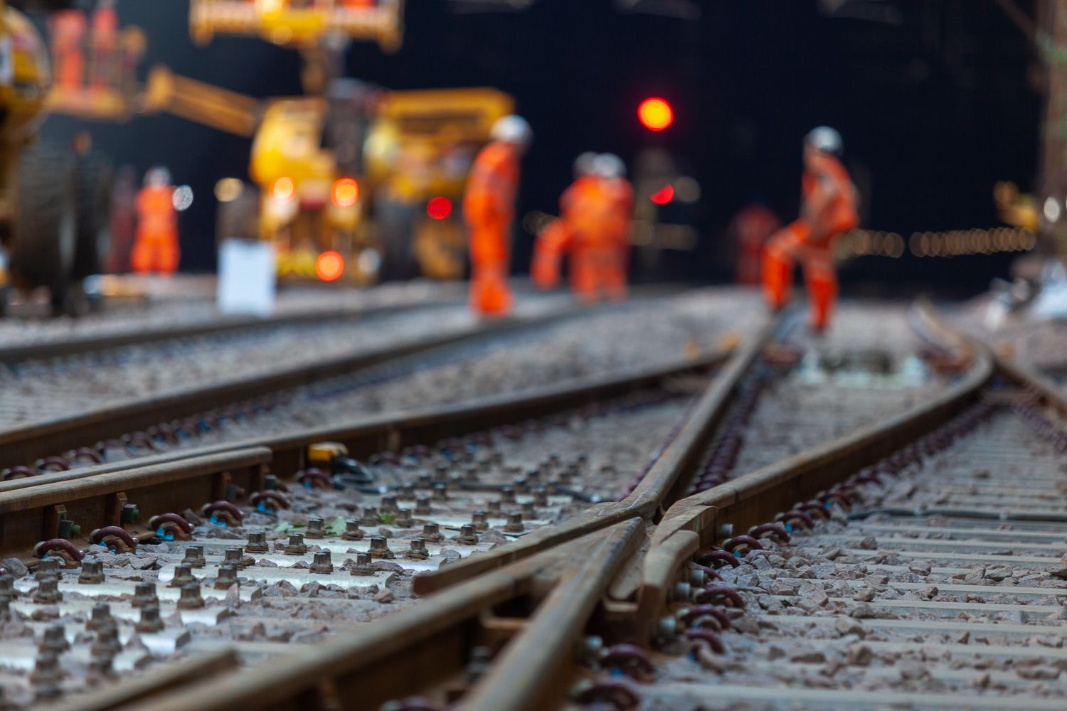 Construction photograph of Liverpool Lime Street Railway Tracks