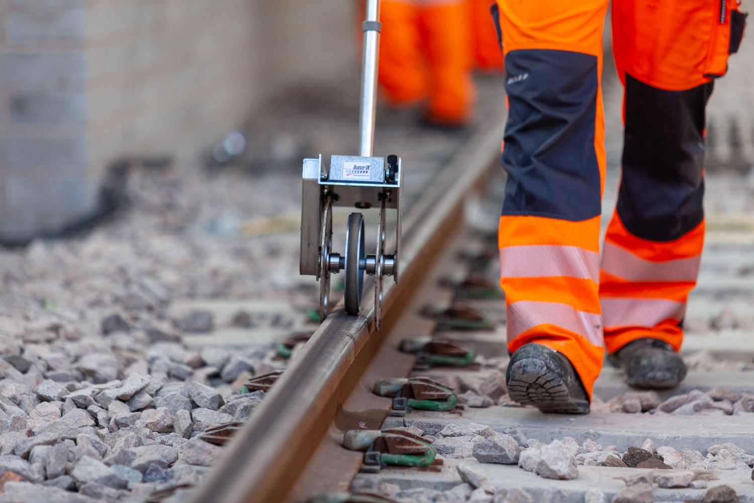 Railway track measuring