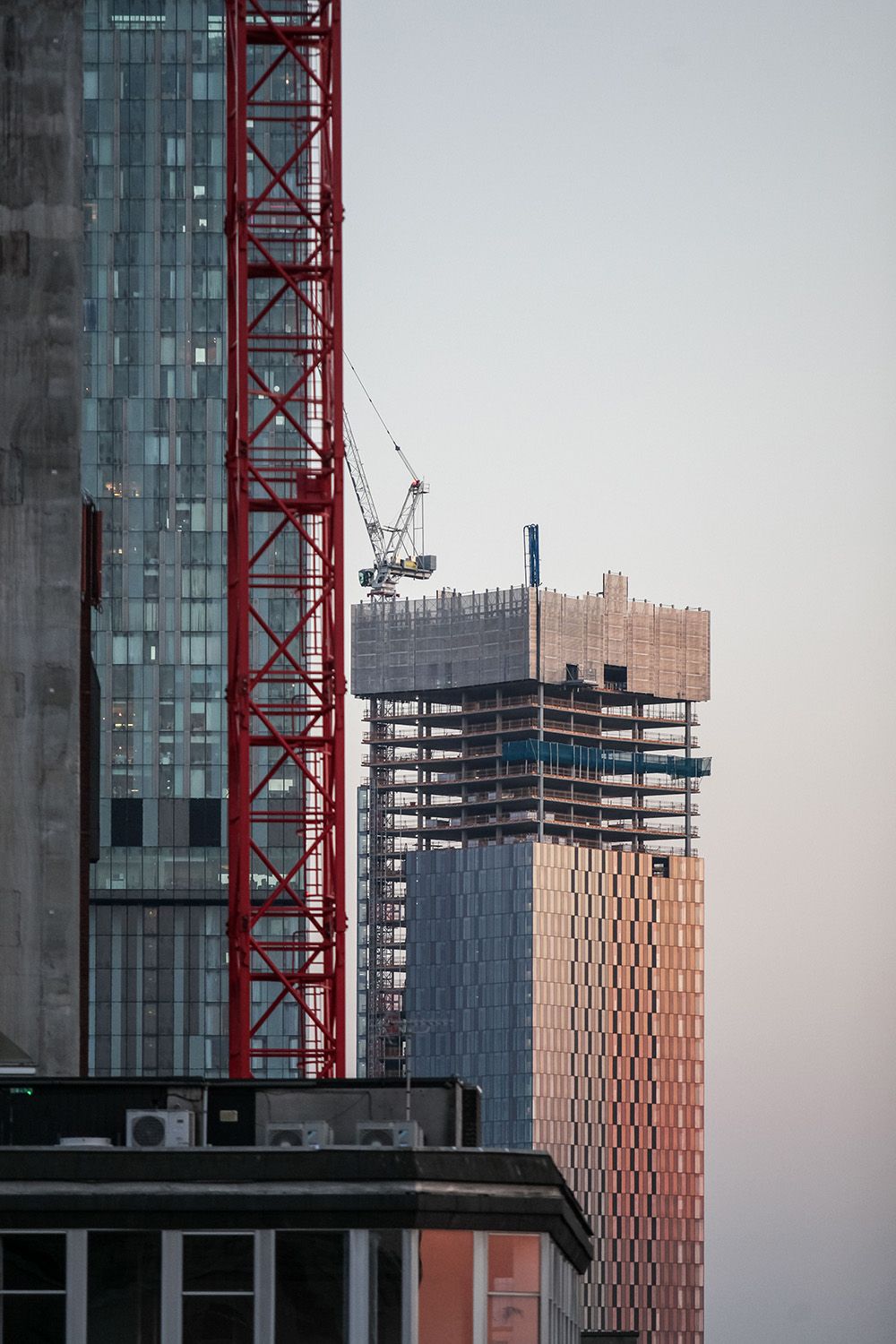 Construction photograph of Manchester high rise under construction