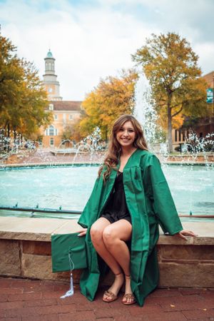 UNT Grad Portrait, taken by award-winning photographer Eric Aaberg Photography.