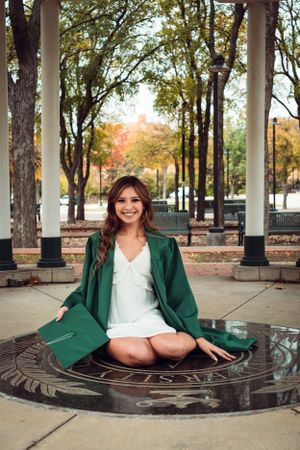 UNT Grad Portrait, taken by award-winning photographer Eric Aaberg Photography.