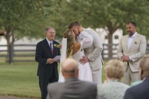 Bride and Groom's first kiss