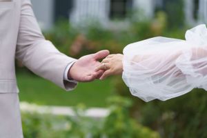 Newlywed's hands
