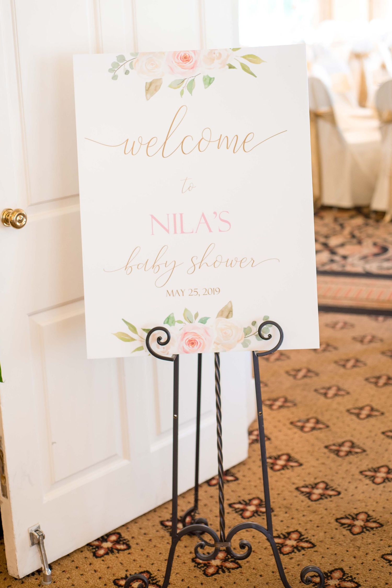 welcome sign to spring baby shower