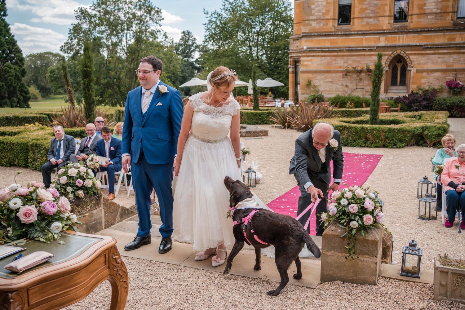 Zara Davis Photography Dogs at Weddings Cotswolds Gloucestershire Cheltenham Ettington Park