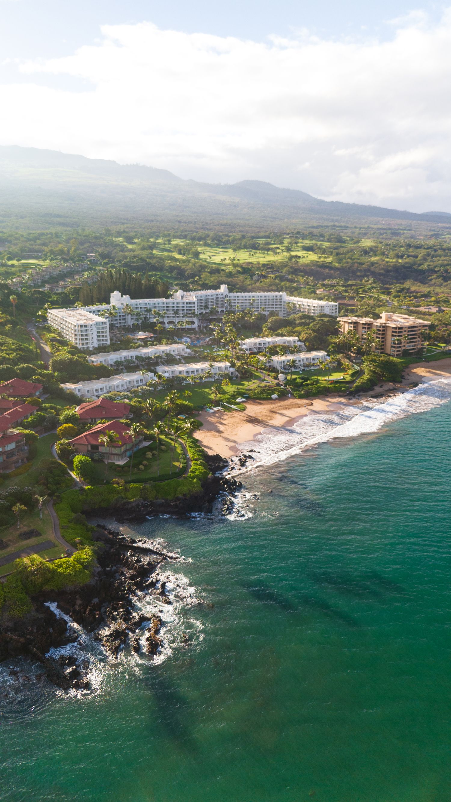 Aerial photo of the Fairmont Kea Lani in Maui, Hawaii