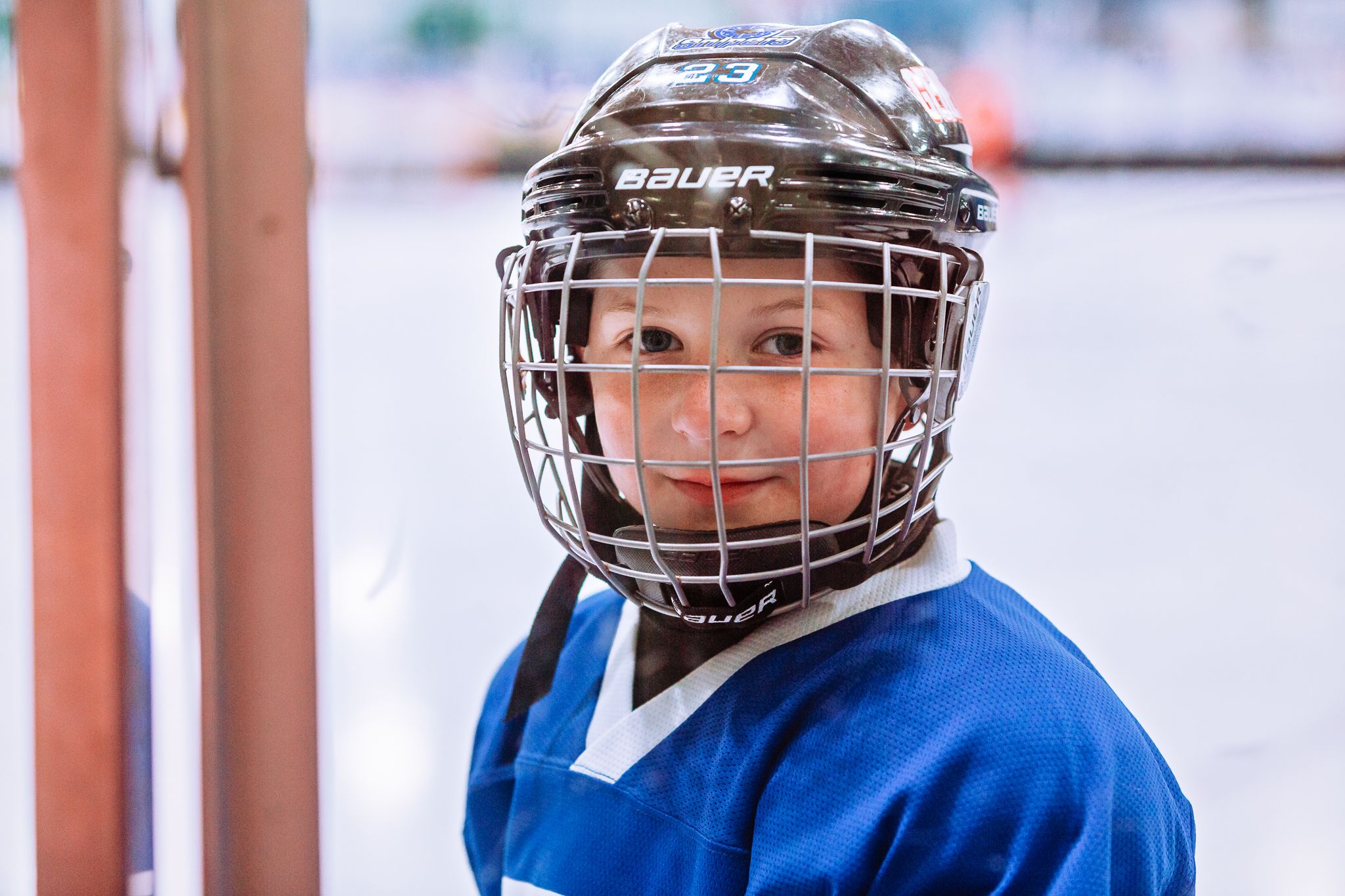 Parksville hockey tournament – kid smiling