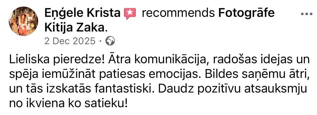A customer review post in Latvian language with heart emoji.