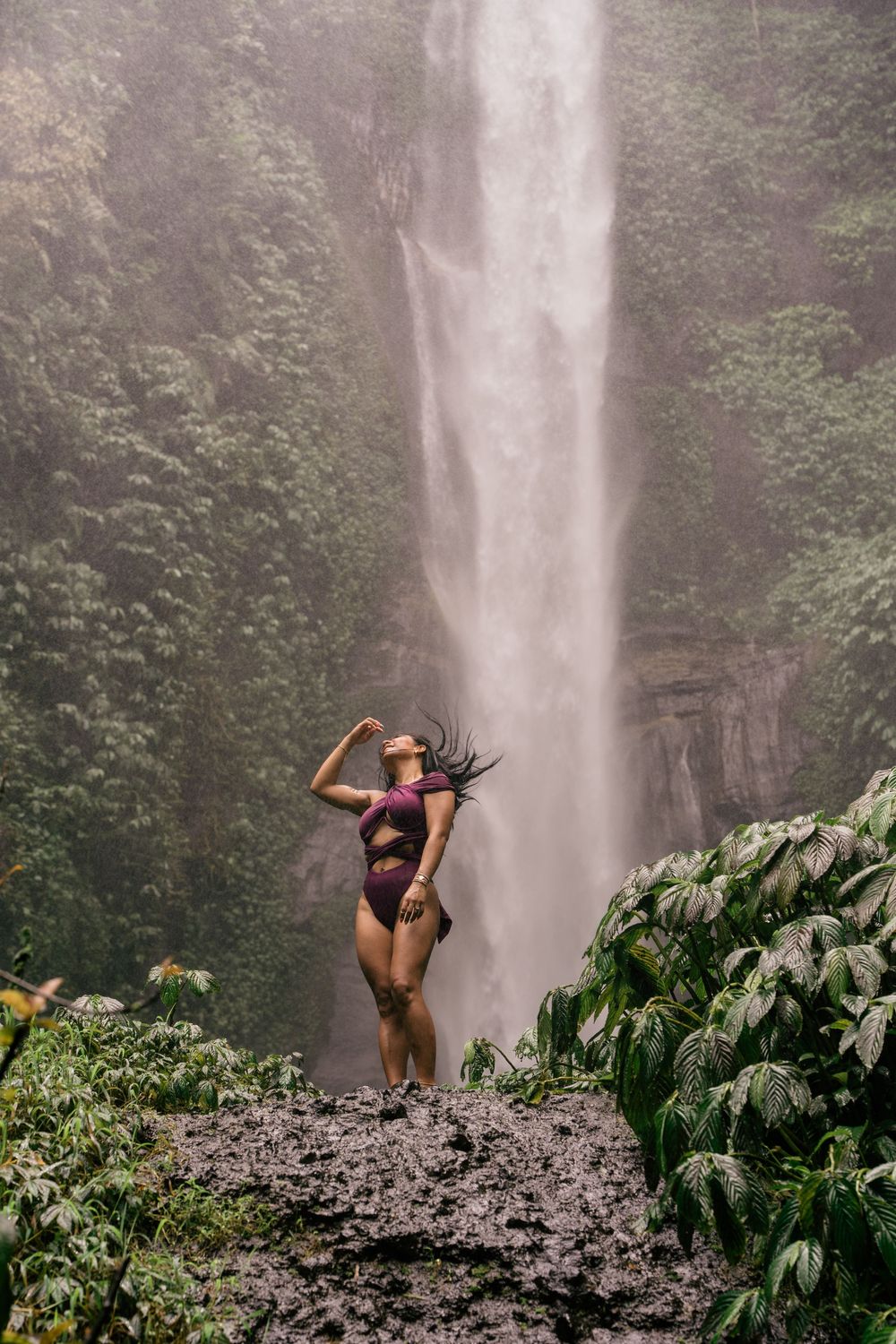 Solo lifestyle photoshoot at Sekumpul waterfall