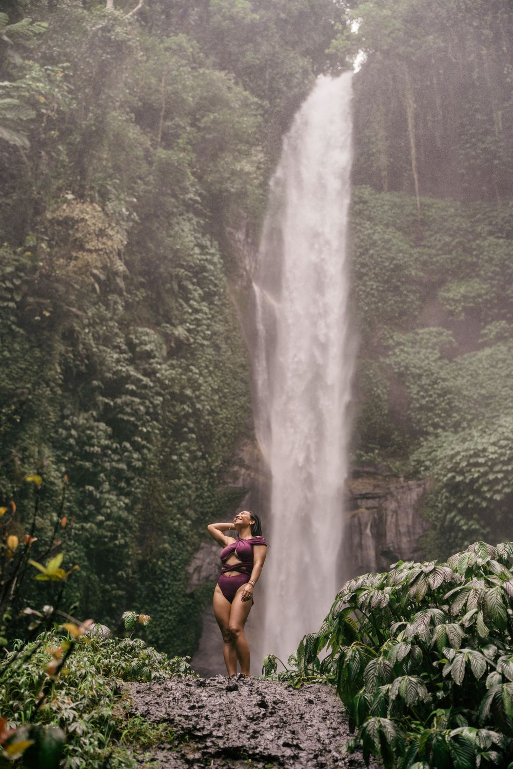 Solo lifestyle photoshoot at Sekumpul waterfall
