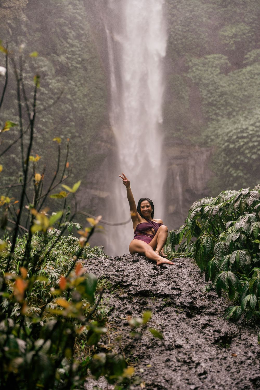 Solo lifestyle photoshoot at Sekumpul waterfall