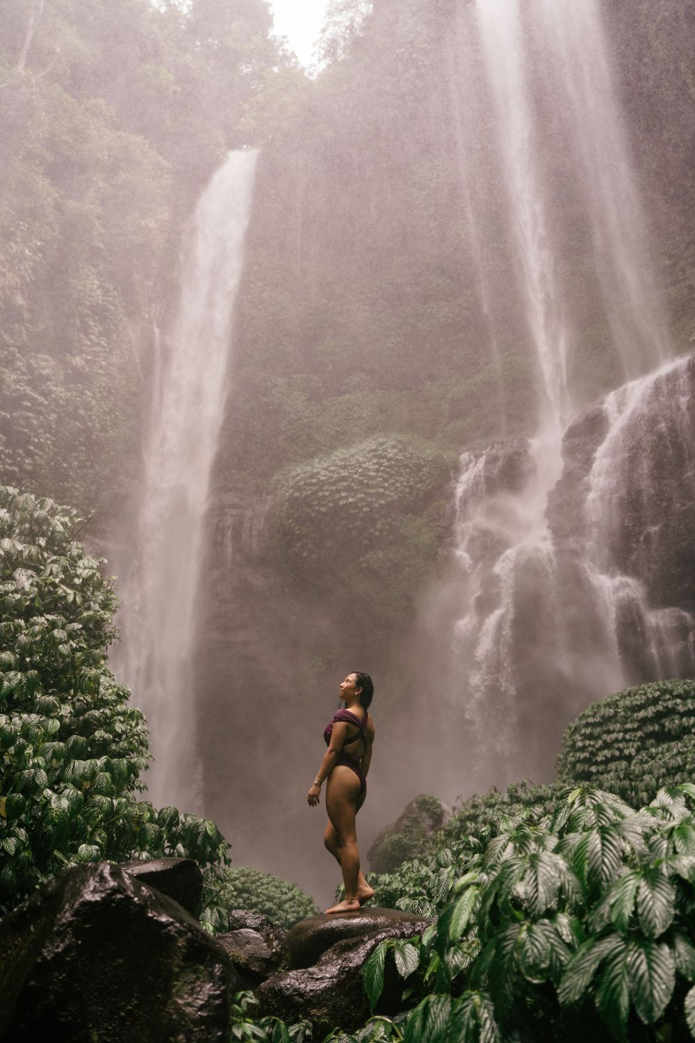 Solo lifestyle photoshoot at Sekumpul waterfall