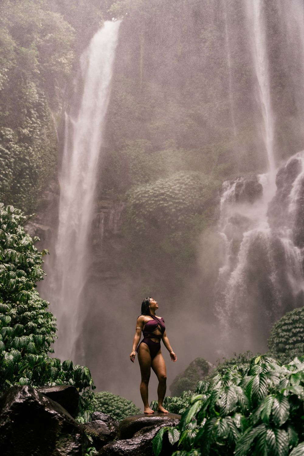 Solo lifestyle photoshoot at Sekumpul waterfall