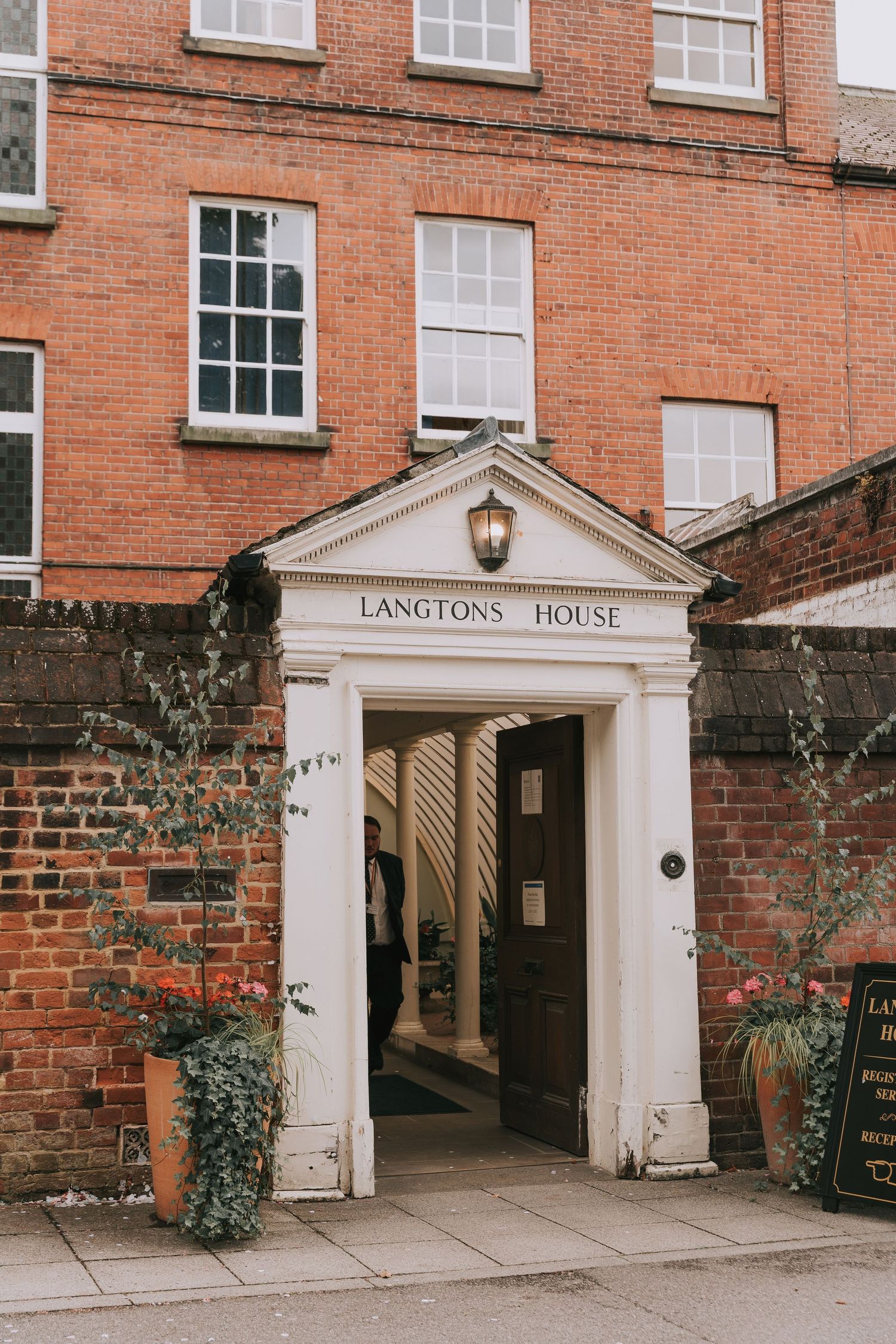 Langtons House Front Exterior  - Romantic Wedding Portrait Location