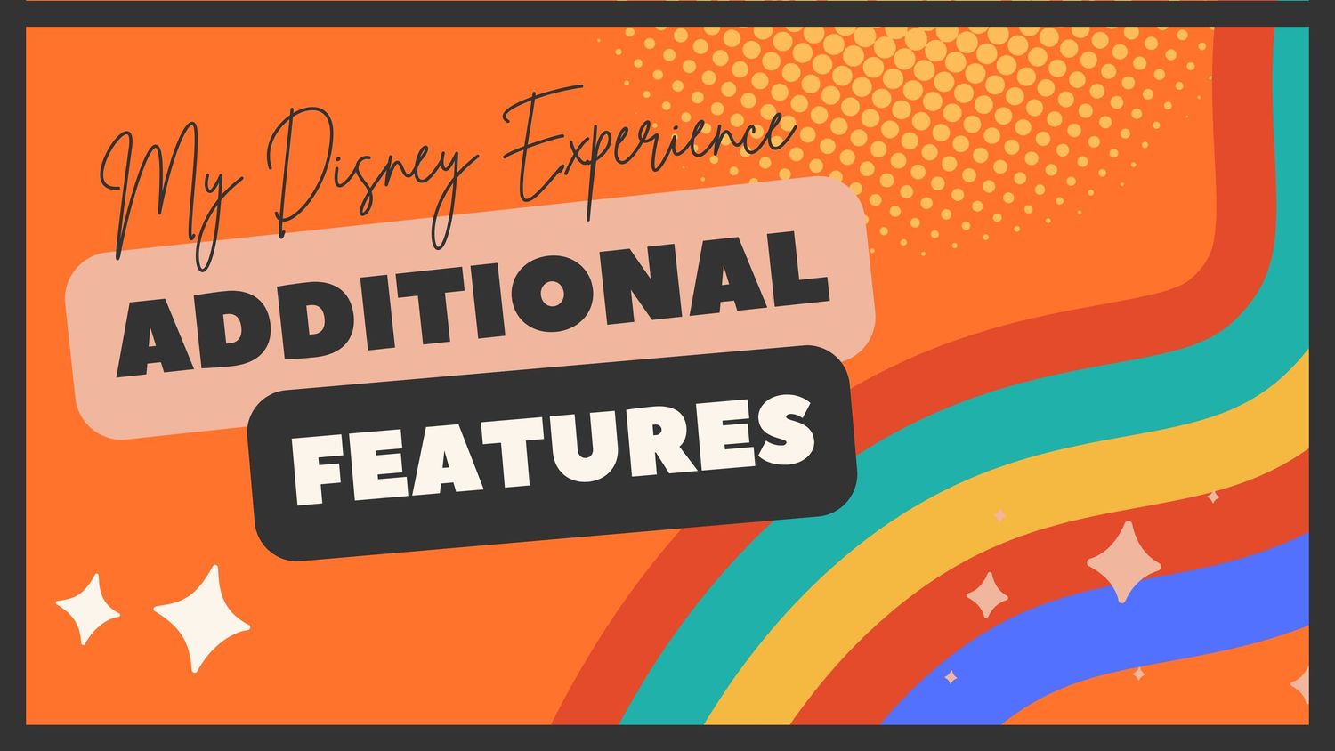 Orange gradient banner with halftone pattern and text elements.
