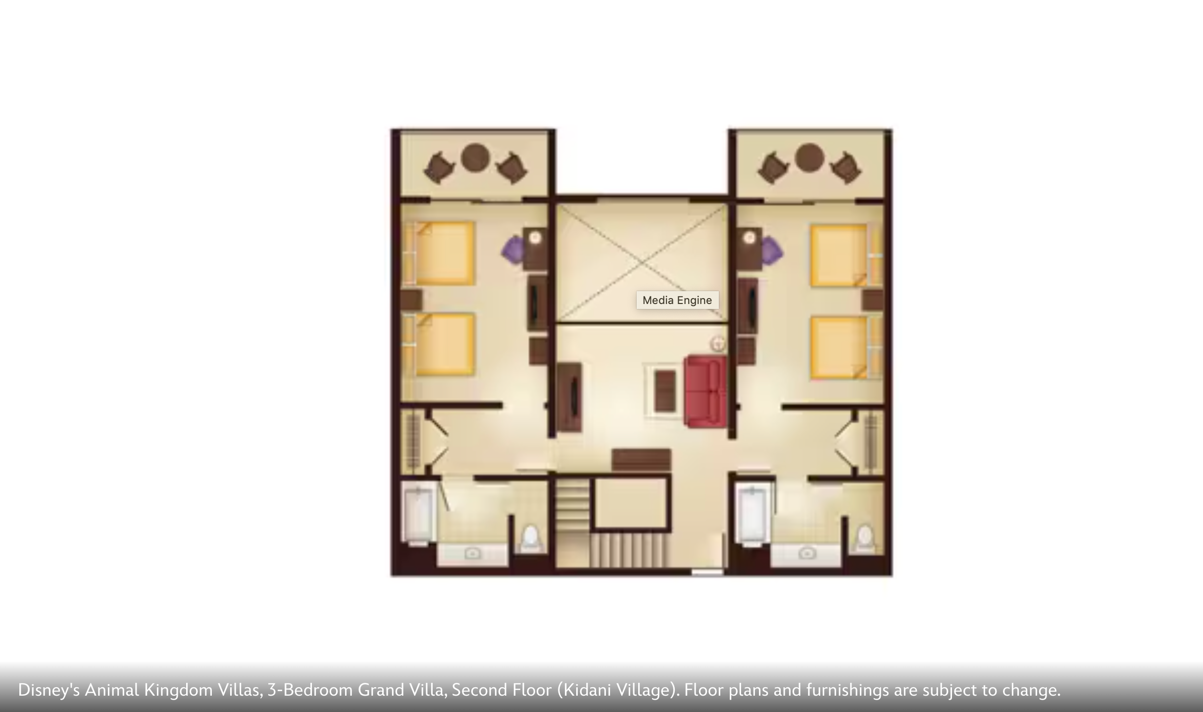 Dual unit floor plan showing identical studio layouts with shared wall construction.