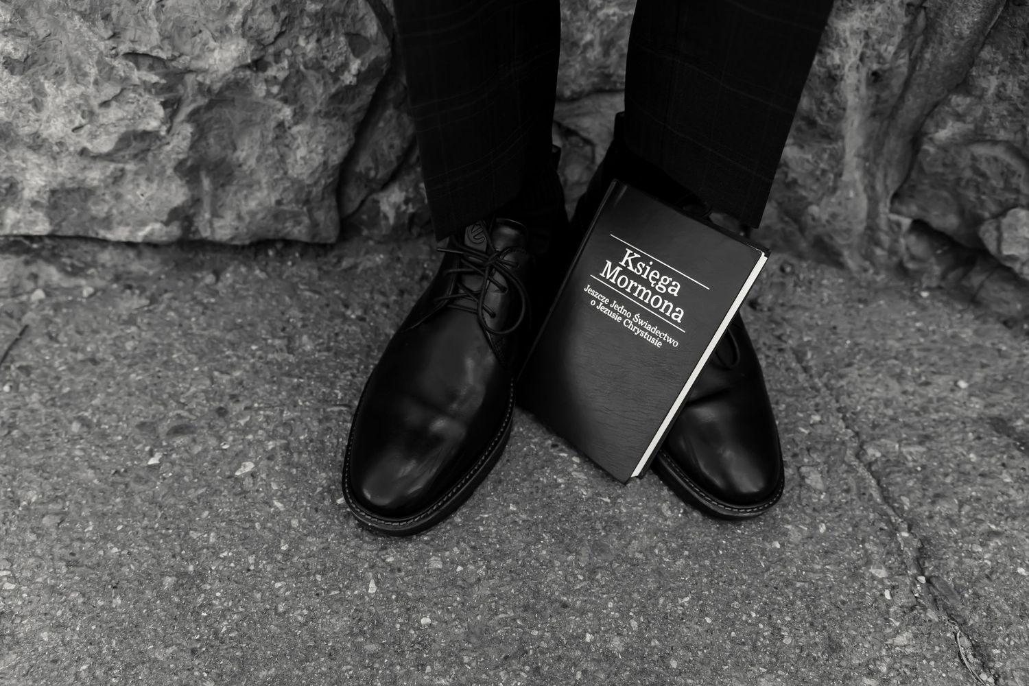 Detail shots of LDS missionary's dress shoes during Colorado photo session by Indiana-based photographer