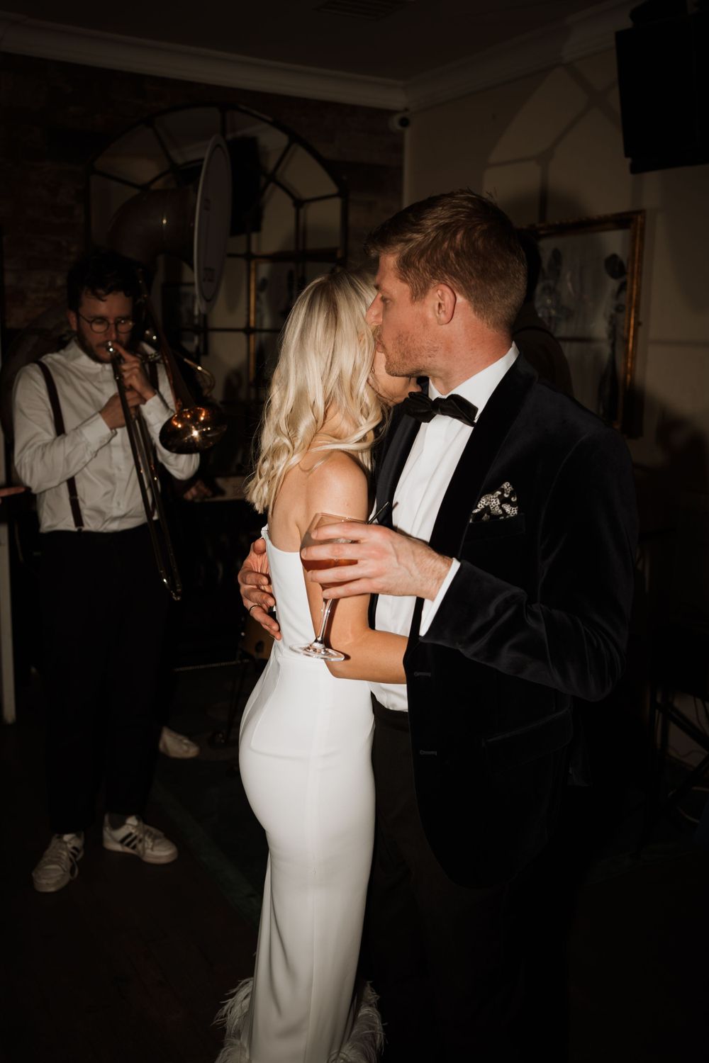 Bride and groom in London