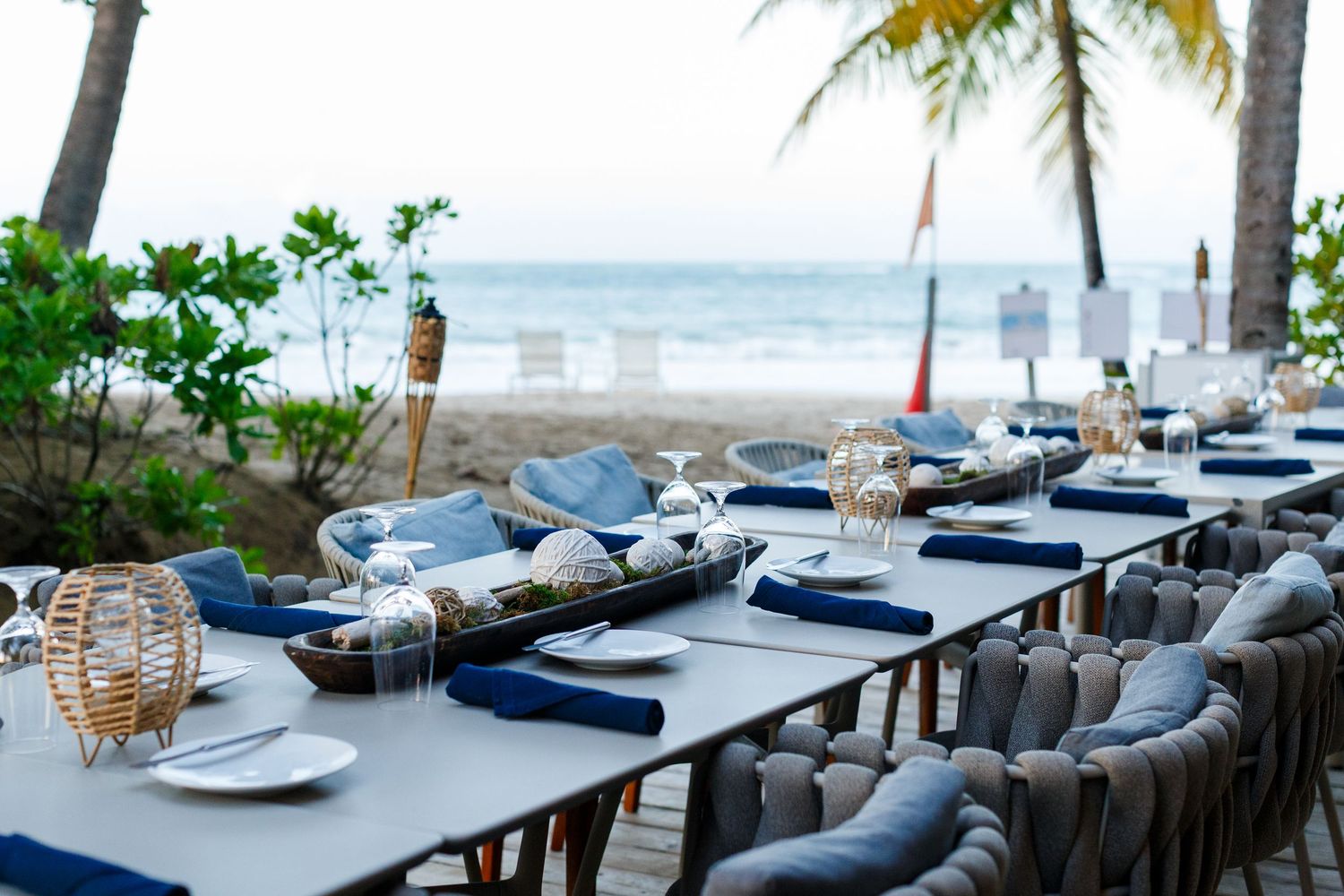 50th birthday dinner party on the beach at the Four Seasons hotel in Rio Grande, Puerto Rico.