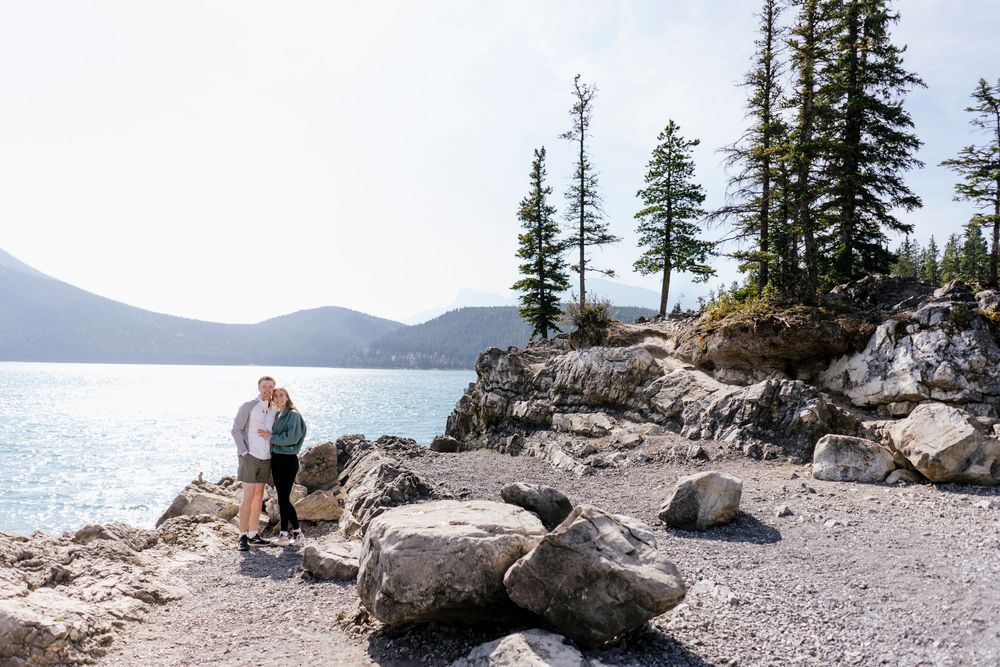 Lake Minnewanka Proposal in Banff | Matt + Kate