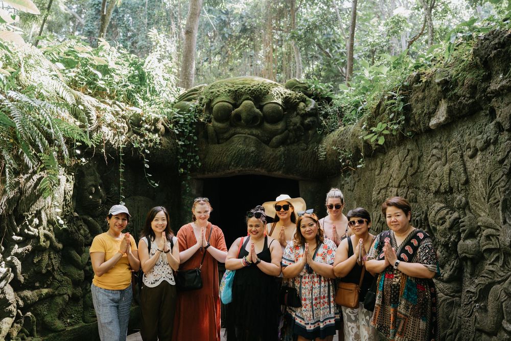 Tour group photography services in Bali