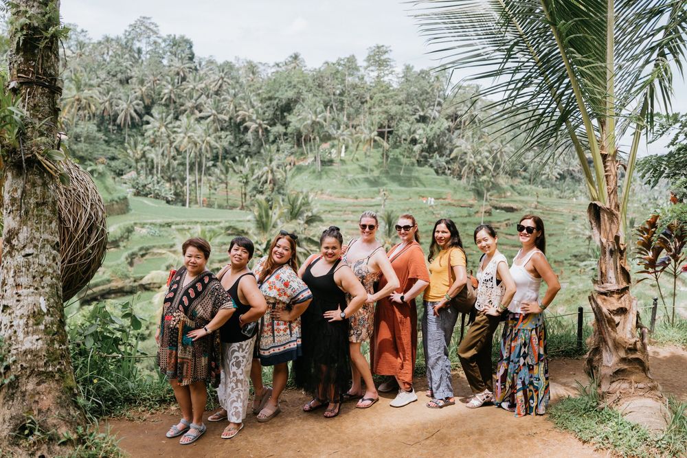 Tour group photography services in Bali