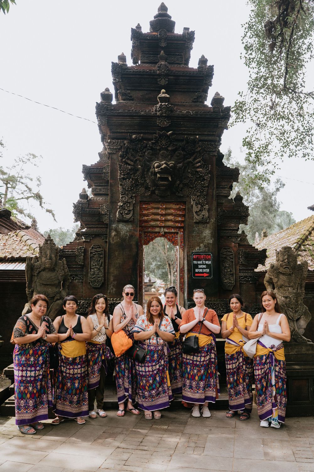 Tour group photography services in Bali