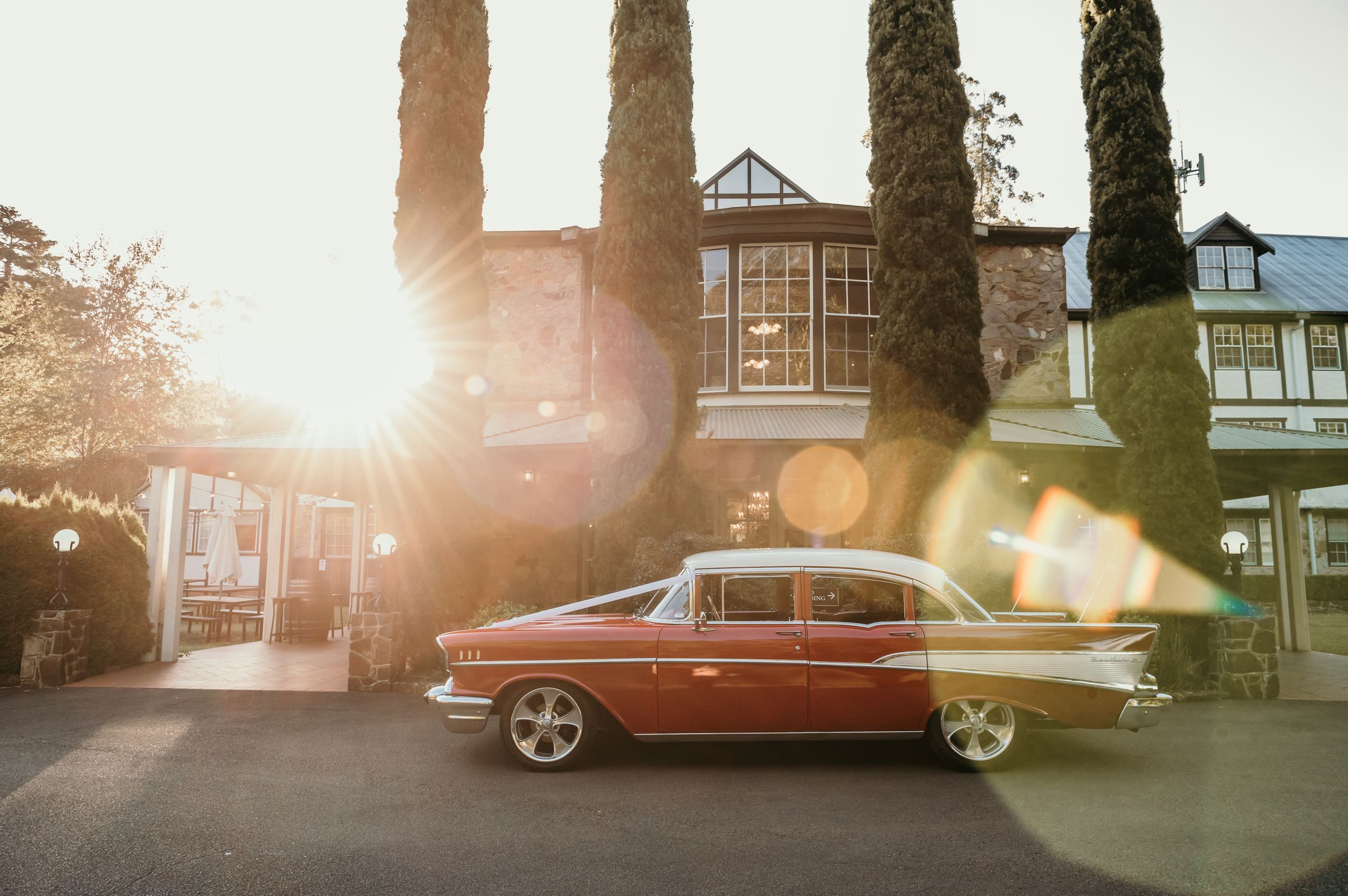 Vintage wedding car