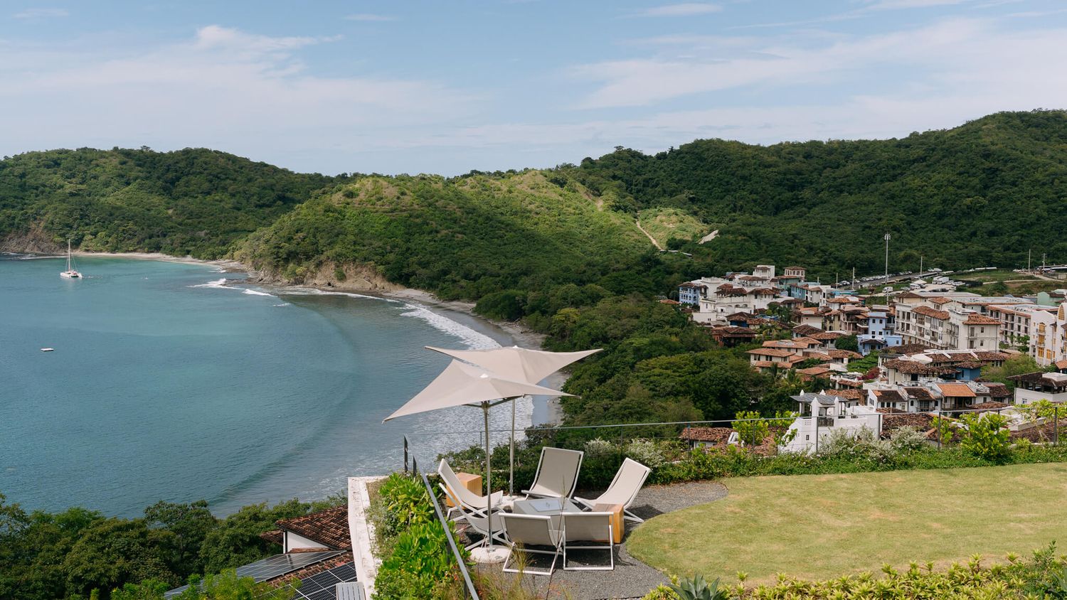 stunning views to the town of las catalinas in guanacaste