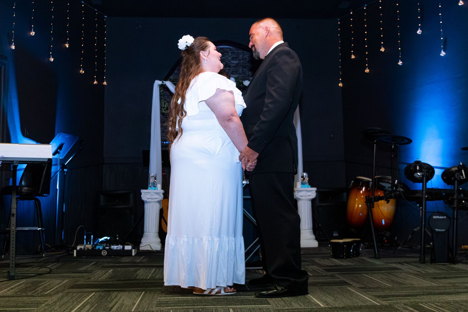Couple during ceremony of wedding in Columbus, GA