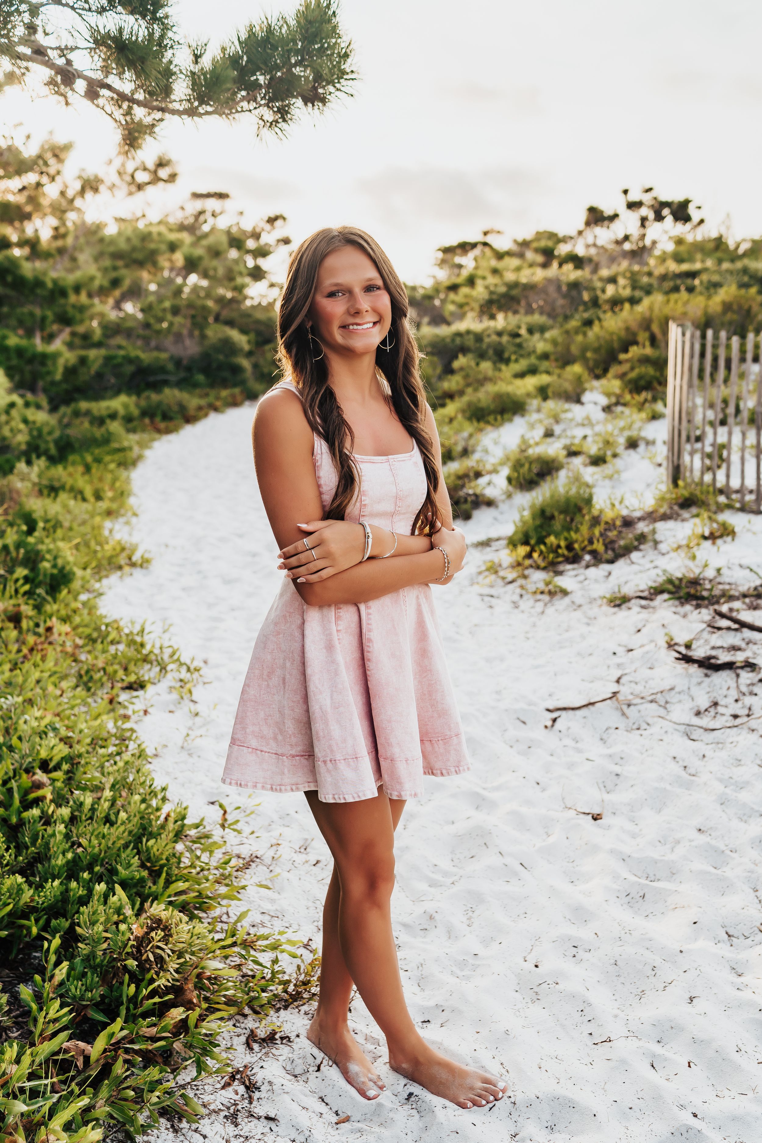 Destin Florida Senior Portrait Photo Session At Henderson Beach State Park Nature Trail