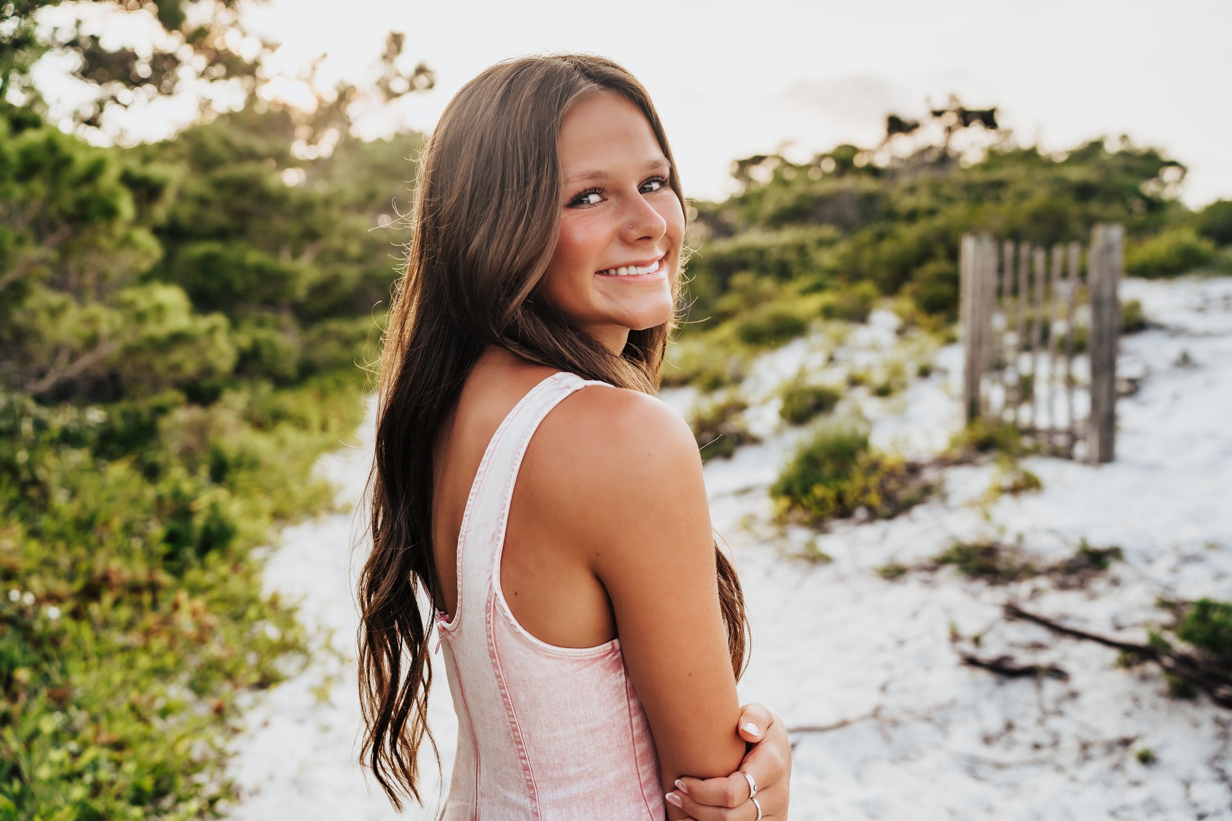 Destin Florida Senior Portrait Photo Session At Henderson Beach State Park Nature Trail