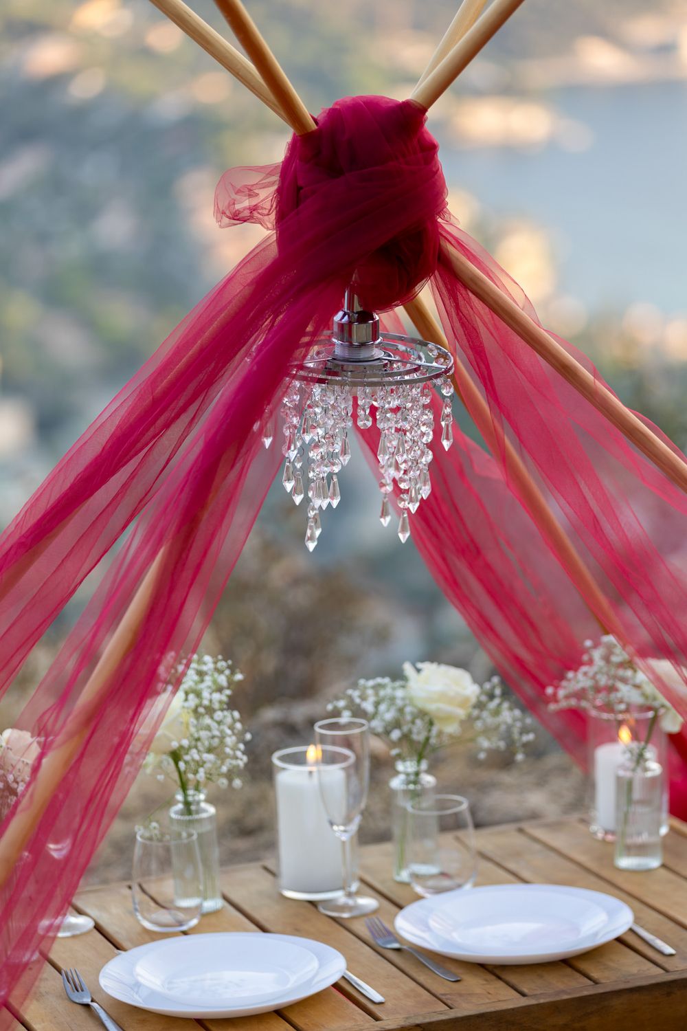 Demande en mariage romantique sur les hauteurs de villefranche sur mer au plateau Saint Michel